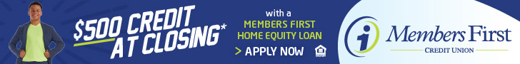 $500 credit at closing* with a Members First Home Equity Loan. Find out more.